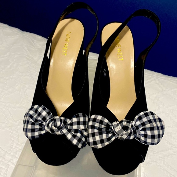 Nine West Luciano style heeled suede shoes - Picture 1 of 4